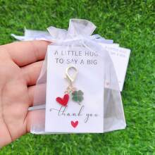 60pcs Keychain Set - Gold Water Drop Heart, Four-Leaf Clover Charms, Bag And Car Key Accessories, Business Gift Pack (20 Keychains + 20 Cards + 20 Sandbags) Suitable For Birthday, Valentine's Day, St. Patrick's Day, Thanksgiving Gifts - View 6