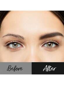12pcs Eyebrow Stencils, 1pc Auxiliary Rope, 1pc Eyebrow Razor, Head-Mounted English Eyebrow Card Silicone Integrated Eyebrow Drawing Card Set, Slouchy Person's Eyebrow Drawing Assistant - Multicolor - View 6
