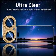 Luxury Shiny Camera Lens Protector Film, Compatible With IPhone 17 Pro Max/17 Pro/17 Air/17, Tempered Glass Camera Screen Anti-Drop Protective Case, Integrated Full Body Coverage With Positioning Tempered Lens Protector, Lens Protector Pad, Easy Installation, Decorative Protective Film, High Definition Image Quality, Anti-Drop, Anti-Scratch, 9H Tempered Glass, Strong Adhesion, Perfect Gift, Ideal Choice For Family And Friends - Multicolor - View 8
