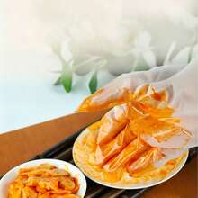 100pcs Disposable Gloves, Super Durable, Made Of TPE Material, Suitable For Food Handling, Baking, Cleaning Protection, Kitchen, Pet Care, Hair Salon And Home Cleaning. Note: These Gloves Are Packaged In Bags To Prevent Damage During Transportation. - Transparent - View 4