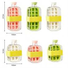 2-In-1 Ice Cube Bottle With Straw - Easy Press Ice Tray Water Bottle, Leak Proof Lid, Vertical Ice Maker For Freezer, Travel, Gym & Home Use - Pink - View 11