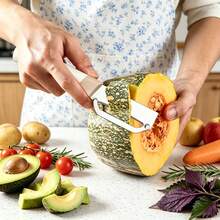 1PC/2PCS Home Peeler, Minimalist Fun Multi-Function Fruit Peeling Knife, Non-Slip Comfortable Grip Kitchen Common Fruit And Vegetable Peeling Tool, Suitable For Processing Potatoes, Apples, Hard Skin And Soft Skin Ingredients, Peeler For Daily Meal Preparation - Multicolor - View 2