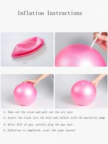 1pc 25cm Yoga Pilates Fitness Ball - Multicolor - View 4