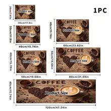 1pc Dish Drying Mat, Coffee Machine Mat, Coffee Theme Print, Coffee Bean Heart Shape, With Latte Art And Coffee Powder Elements, Highly Absorbent And Durable, Suitable For Dining Table, Coffee Shop And More, Multipurpose Drainage Mat, Home Gift, Tabletop Decor - XYLSD-504 - View 12
