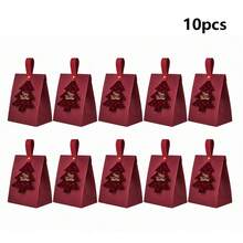 10pcs Merry Christmas Gift Bags, Red Christmas Tree Handheld Gift Bags, Holiday Candy & Snack Bags, Suitable For Christmas Party Gifts, Decoration And Packaging - Christmas Paper Boxes - View 7