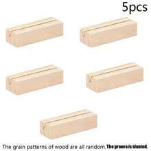 5/10/20pcs Wooden Table Number Holders, Small Table Card Stands, Retro Wooden Business Card Holders, Suitable For Wedding Party Events - Multicolor - View 17