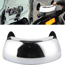 Espejo retrovisor de visión completa gran angular sin puntos ciegos universal para motocicleta y vehículo todoterreno, espejo retrovisor a prueba de golpes, accesorio de conducción para motocicleta y uso al aire libre - Plateado - Ver 1