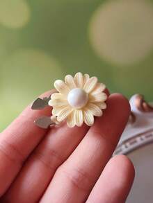 1PC/2PCS Daisy Button Covers, Shirts Button Cover Clip On Button Covers Fashion Crystal Cufflinks Cover - Multicolor - View 7