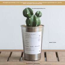 3‑Piece Rust‑Proof Metal Flower Pots, Industrial Minimalist Artistic Style, Silver Metallic Finish, Suitable For Cacti And Succulents, Indoor Desktop Ornaments, Home And Outdoor Garden Decorations - Instagram-worthy Bonsai Flower Pots - View 5