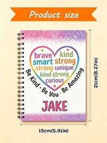 Customized Rainbow-Themed Inspirational Notebook, Specially Designed For Children And Students. It Can Be Used In Daily Study And Writing Scenarios. It Is An Ideal Gift For The Start Of The School Year, Birthday, Graduation Season And Children's Day. - Multicolor - View 3
