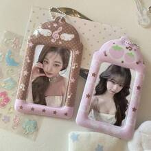 Álbum de almacenamiento de photocards de , álbum de fotos de 3 pulgadas, merchandising de ídolos, llavero con protector de pantalla, álbum de colección de tarjetas pequeñas. - Albaricoque - Ver 2