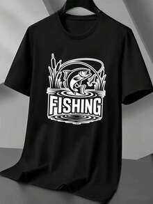 Men Plus Size T-Shirts - Black - View 1