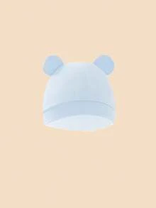 1pc Newborn Baby Knitted Beanie Hat, Soft Knit, Minimalist, Breathable, Warm, Suitable For Newborn Baby Daily Wear - Multicolor - View 5