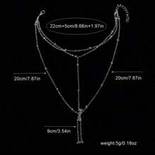 1pc Exotic Vintage Sexy Multi-Layer Tassel Women's Metal Chain Ankle Chain Foot Chain Toe Chain - 1 Mitten Anklet - View 7