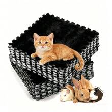 6 Pcs Spliceable Blanket Bed, Wool Cage Pad, Small Animal Waterproof Sleeping Pad Set Suitable For Rabbits, Hamsters, Cats, Dogs, Guinea Pigs, Pads, Guinea Pigs - View 19