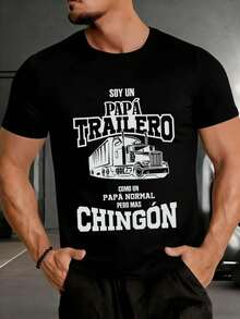 % Cotton The Coolest Grandpa Funny T-Shirt Best Mexican Dad Graphic T-Shirt Crew Neck Casual Short Sleeve Classic Style HCAL O0YT - 綠色 - 查看 1
