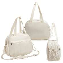 Bolsa de pañales para bebé, bolsas de lona de viaje, bolsa de gimnasio para mujer con equipaje de mano impermeable, bolsas de cabina de aeropuerto, cochecito de mamá, bolsos de maternidad - Amarillo - Ver 6
