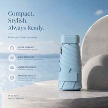 Compact 6-Fold Umbrella, Rain And Sun Protection Dual Use, Ultra-Lightweight Portable Pocket Umbrella, Suitable For Men And Women, Spring And Summer Essential, Beach Travel Vacation Outdoor Garden Essential, Bridesmaid, Mother's Day, Graduation Gift Cute Gift - Multicolor - View 4