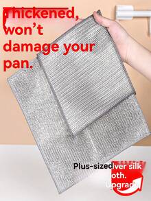 30Pcs Magic Thickened Double Sided Steel Wire Cleaning Cloth, Anti-Scratch Metal Dish Rag For Pot Bowl Sink Stove Countertop, Reusable Kitchen Household Cleaning Tool - A - View 10
