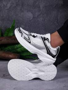 Men's Wide Toe Box Wide Footbed Loose Fit Athletic Shoes, Plus Size 46, Lightweight Soft Sole Travel Shoes, Comfortable Running Shoes For Wide Feet And High Instep - Multicolor - View 6