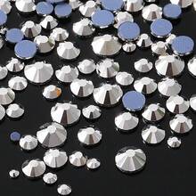 YONGNING SS6-30 800顆混尺寸水晶熱燙透明玻璃水鑽 平底裝飾 DIY 3D 水鑽貼花，適用於鞋子、衣物、帽子及其他日常用品 - 混大小 - 查看 27