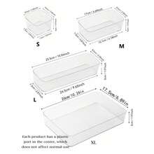 10/7/6/5/1 pieza Caja Organizadora de Cajones, Caja de Almacenamiento de Accesorios para el Cabello, Caja de Almacenamiento de Joyas y Cosméticos, Material de Plástico PET Transparente, Caja Multifuncional de Clasificación de Artículos Varios, Caja de Almacenamiento de Herramientas, Caja de Almacenamiento para Peines, Espejos - transparente - Ver 7