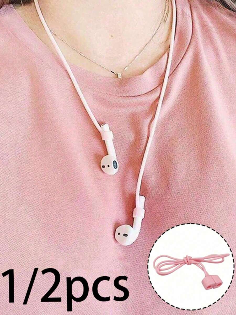 1/2pcs Universal Wireless Earphone Anti-Lost Lanyard, Anti-Drop Earphone Strap - Multicolor - View 1