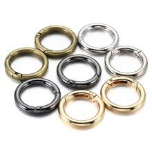 5pcs Alloy Spring Buckle Open Ring Carabiner Connector Round Ring Keychain For Handmade DIY Jewelry Accessories - 5pcs - View 6