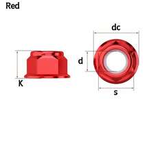 Tuercas de  de Aluminio con Inserto de Nylon, Color Anodizado, M2 M2.5 M3 M4 M5 M6 M8 para Drones de Carreras RC FPV - naranja - Ver 4
