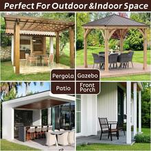 2 Panels Outdoor Waterproof Garden Decor Privacy Protection Light Filtering Grommet Top Curtains For Patio, Porch, Pergola, Gazebo, Pool, Cabana - Silver - View 7