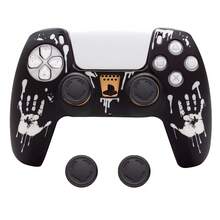 Funda protectora de silicona suave para mando de juego, pegatina de patrón de araña para panel táctil del mando, accesorios de tapa de joystick - Ver 16