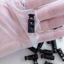 10/30 Stücke Doppelloch Kunststoff Kordelstopper Feder-Kordelstopper, verstellbarer Kordelzug-Stopper für Hoodies, Rucksäcke, Aufbewahrungstaschen, Näh-DIY-Zubehör - Mehrfarbig - Übersicht 2