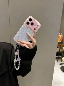 Funda con estampado floral pequeño en azul claro compatible con Apple 17 Air/16 Pro Max, 15 Plus, pantalla de vista amplia, 14 13. - Rosa - Ver 1