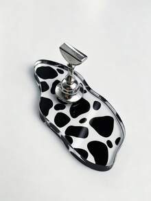 1pc Ins Style Cow Print Nail Display Holder, Asymmetrical Acrylic Press-On Nail Display Stand, Nail Art Photography Accessory Tool - Multicolor - View 9