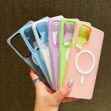 Funda para Teléfono - Diseño de funda para teléfono en un solo color, compatible con Samsung Galaxy S24, S25 Ultra, S23 Plus, S25 Edge, S24 FE, S22 Ultra 5G, S26 y S26 Ultra. - Blanco - Ver 6