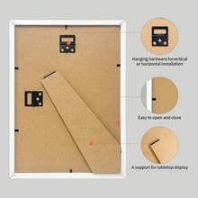 1pc European Minimalist Style White/Black Picture Frame, Tabletop/Wall Mount, Horizontal/Vertical, Optional 8.5x11/A4/11x14(8x10) Inches, Suitable For Bedroom/Living Room/Study Wall Decoration, Family Portrait/Parent-Child Growth Record, Personal Portrait/Landscape/Architecture Photo Collection And Display - 1PC - View 10