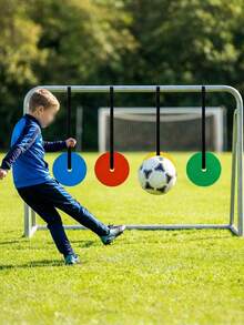 1pc/2pcs Adjustable Soccer Training Target Goal Hanging Shooting Practice Equipment Multifunctional Football Training Target Board For Youth - Multicolor - View 5