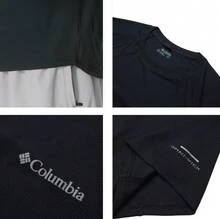 Columbia 新款運動跑步健身訓練舒適透氣男士休閒短袖T恤 - 黑色 - 查看 7