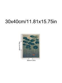 1件蓮花與錦鯉海報，日式植物藝術，日式青蛙撐傘海報，理想禮物，適合臥室、客廳、廚房、牆面藝術、牆面裝飾、家居裝飾、房間裝飾、帆布牆面藝術、海報、帶框牆面藝術，可選框 - 1PCS - 查看 28