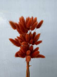 30-240pcs 44cm Artificial Rabbit Tail Grass, Home Decor Artificial Rabbit Tail Grass Stems, Suitable For Bohemian Style Floral Arrangements, DIY Crafts, Home Kitchen And Wedding Decor, Christmas Decor, Thanksgiving Decor, DIY Wreath Decor - Burnt Orange Rabbit Tail - View 2