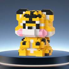 Micro-Particle Mini Cute Animal Building Blocks Series, ABS Material, Soft Building Mat, DIY Educational Stress Relief Puzzle Toy. Gift For Kids, Back To School, Christmas, Halloween/Major Holidays Fashion Gift. - Multicolor - View 12