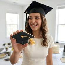 Graduation Cap/Hat/Mortar Board Cutter - 4.38 Inch - - US Tin Plated Steel - inicial - Ver 1