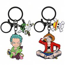 1/2pcs One Piece Luffy & Zoro Chibi Keychain, Anime Enamel Metal Key Ring With Skull Pendant, Cute Collectible Charm, Fan Backpack Bag Accessory - Multicolor - View 12