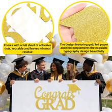 2026 Graduation Banner Felt Letter Sign, Graduation Party Photo Booth Props, University Graduation Room Decor Party Supplies - Style 1 - View 7