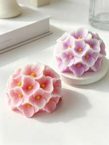 Handmade 3D Hydrangea Ball Blossom Silicone Mold Aromatherapy Spherical Flower Ball Candle Soap Gypsum Mold DIY Home Fragrance Stone Mold Crystal Epoxy Resin Drip Glue Mold Floral Design Plaster Crafts Durable Gifts Decor Mold - White Silicone Mold - View 5