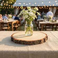 Large Wood Slices (9-10") – Rustic Wooden Rounds For Wedding Centerpieces, Event Decor, And Table Centerpieces Gifts Decors 1pcs - A - View 5