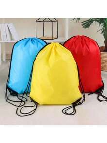 Lightweight Drawstring Bag - Durable, Compact And Washable Neutral Backpack, Perfect For Outdoor Sports, Camping, Hiking, And A Great Choice For American Football Fans! Drawstring Bag, Thickened Waterproof Solid Color Backpack - Multicolor - View 6