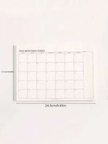 1pc Monthly Planner, Stationery And Gift Wrapping Supplies, Simple Schedule Planner, Sticky Notes, Monthly And Weekly Planner, Tear-Off Sticky Note Pad, Learning Supplies, Back To School Supplies, Notebook, School Notebook, Beautiful School Notebook Monthly Planner Sticky Note Pad Self-Fill Calendar Planner - Rectangle - View 4
