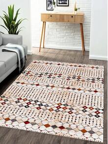 Digitally Printed Non-Slip Washable Runner And Area Rug Living Room Carpet, Modern Design | Modern, Scandinavian, Bohemian And Classic Styles | 100% Polyester - Multicolor - View 5