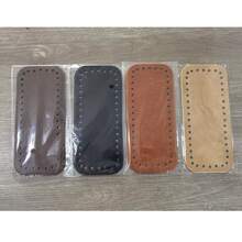 4pcs PU Leather Crochet Bag Bottoms, 7 X 3 Inch Rectangular Bag Base Cushion Shaper Crochet Bag Bottom Shaper With Holes Suitable For DIY Crochet Bag Shoulder Bag Wallet Making, Earth Tone, DIY Wallet Making - Multicolor - View 17